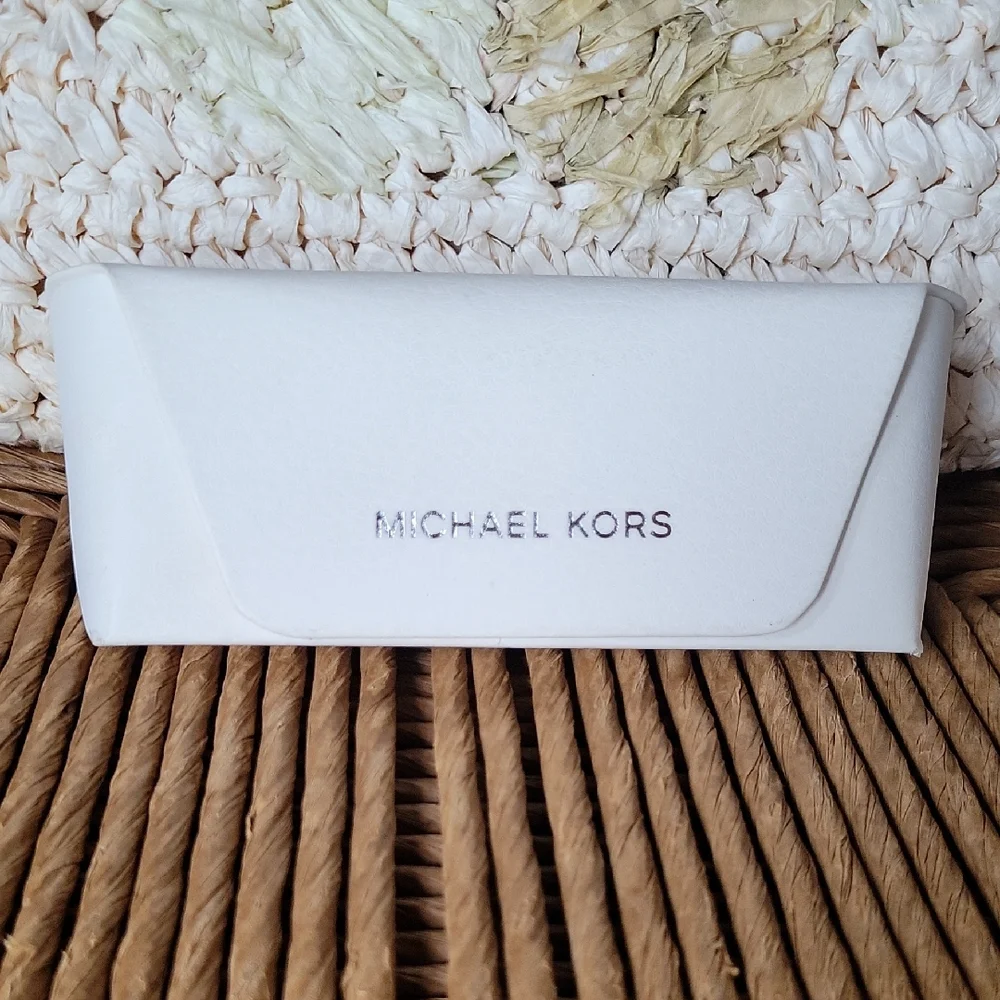 Michael Kors, white hard, sunglass, eyeglass case